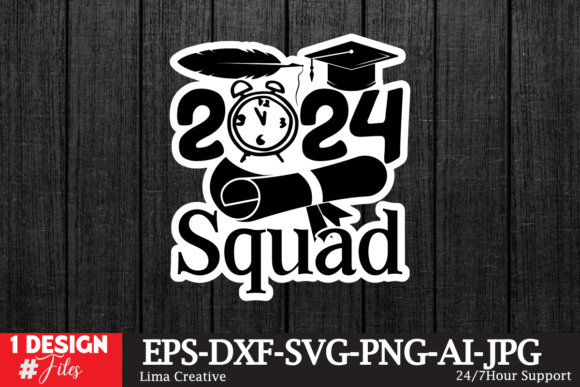 2024 Squad Sticker SVG: A Crafty Graphic Design Asset for Local Branding