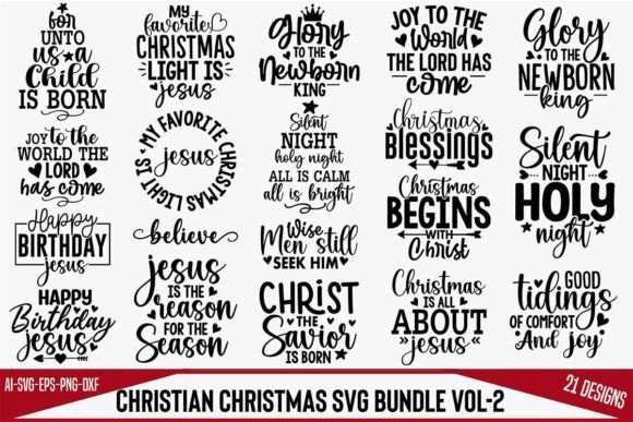 Christian Christmas SVG Bundle Vol-2: A Seasonal Design Toolkit for Content Creators