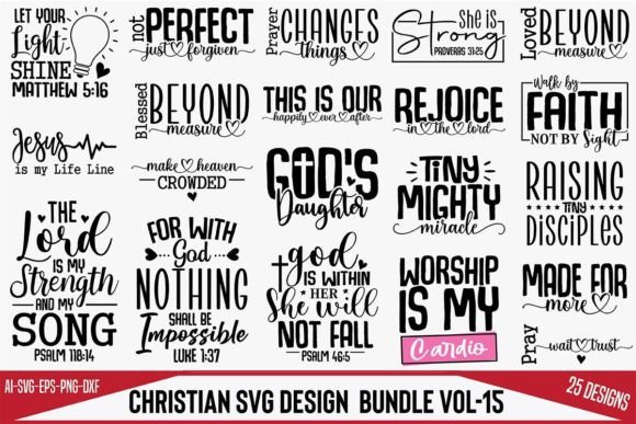 Christian SVG Design Bundle Vol-15: A Visual Asset for Faith-Based Content Publishers