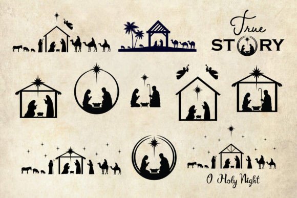 Nativity Bundle: Festive Graphics for Local Business Branding