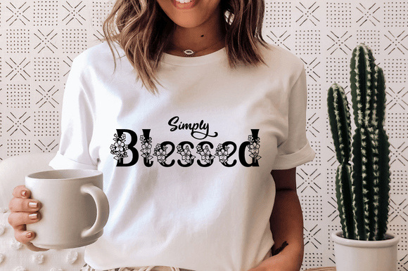 Simply Blessed SVG PNG: A Graceful Design Asset for Christian Blogs and Creative Crafts