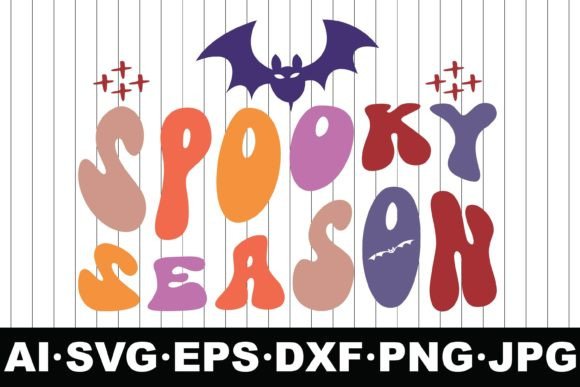 Spooky Season Halloween Groovy SVG Graphics for Crafts & Content